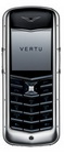 Vertu Constellation Polished Stainless Steel Black Leather