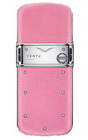 Vertu Constellation Polished Stainless Steel Pink Leather